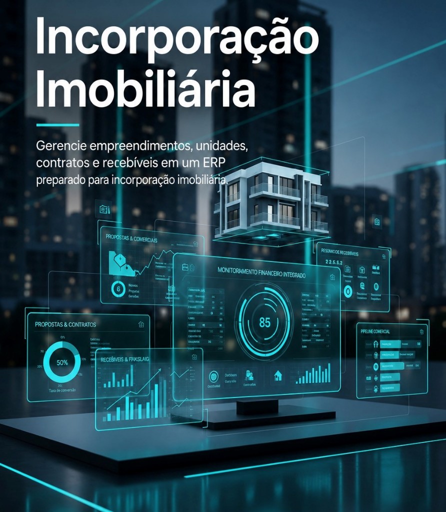 ERP SunSystems para Incorporação Imobiliária: empreendimentos, unidades, contratos e recebíveis